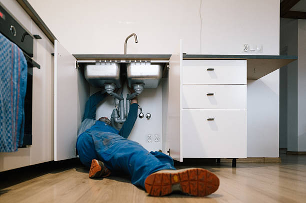 Professional Emergency Plumber technician working in Leaf River, IL